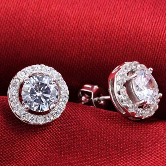 925 ROUND CUT EARRINGS​​ - Picture 3 of 3